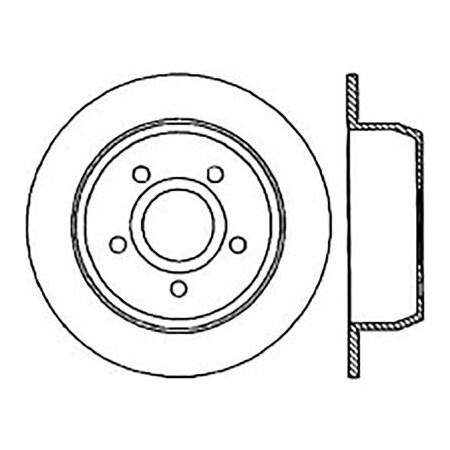 Centric StopTech Premium Cryostop Rotor; Rear, StopTech 120.67043CRY